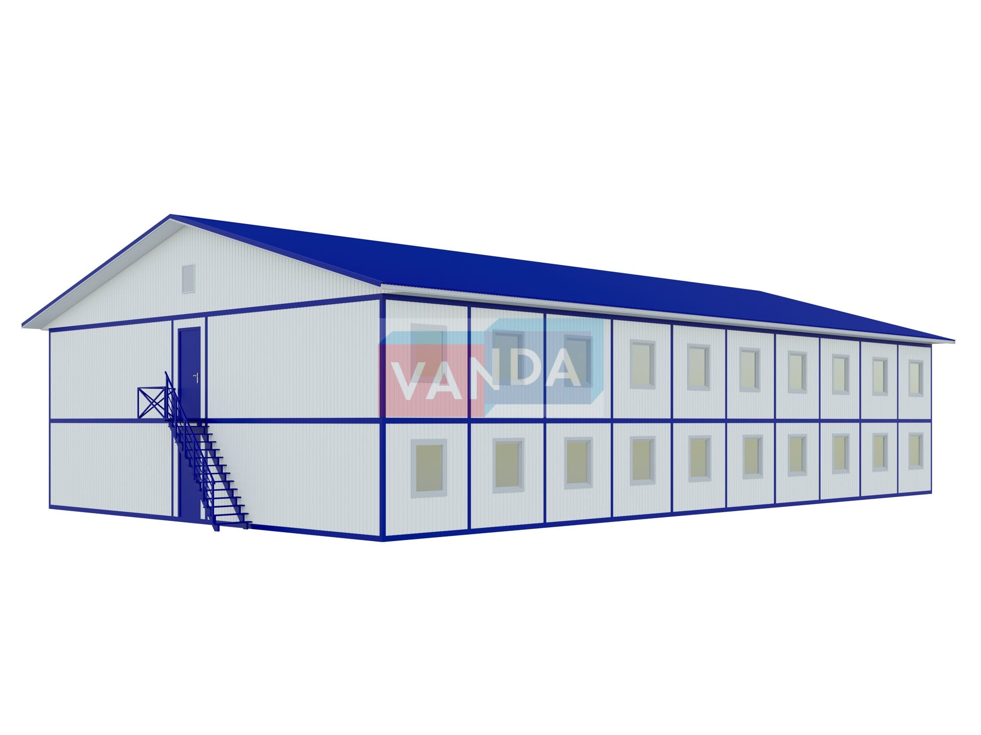 Проект общежития из блок контейнеров 14x24 Панели МДФ
